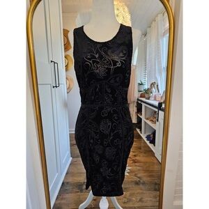 Free People intimately Women's M Burnout Babe Floral Velvet Mini Bodycon Dress